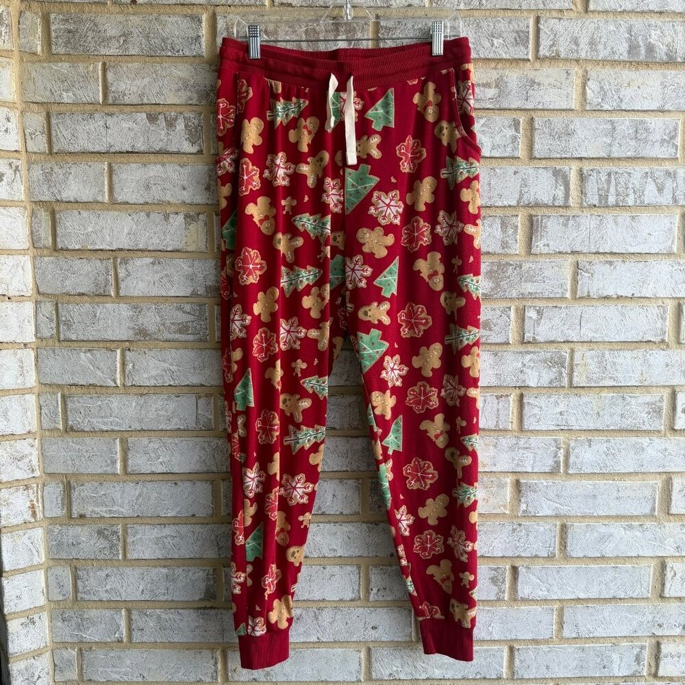 Burt's Bees Baby Pull On Christmas Cookie Cotton Blend Pajama Pants Size L